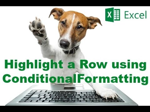 How to Format a Row using Conditional Formatting