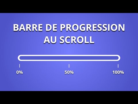 Faire une barre de progression horizontale qui réagit au scroll avec du JavaScript