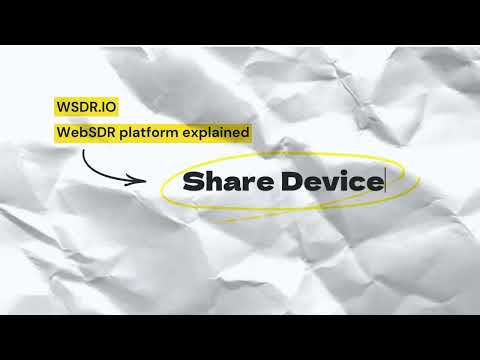 05 - Share Device: Stream I/Q Data in Real Time – WebSDR Share Device Explained