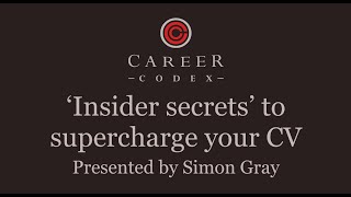 'Insider secrets' to supercharge your CV / resume.