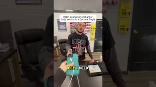 THIS CUSTOMER CHARGER ONLY WORKS AT A CERTAIN ANGLE!! #brokenfix #fixmyphone #techrepair #broken