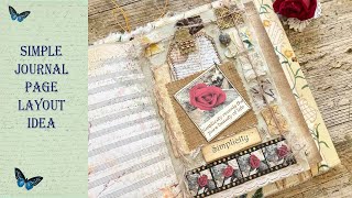 Simple Journal Page Layout Idea for Junk Journals - PLUS FREEBIE DIGITAL FILE