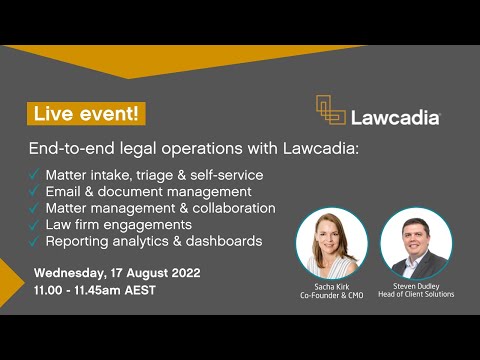 End-to-end legal operations with Lawcadia