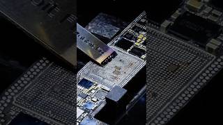 Quickly clean motherboard solder pads using a magic tool. #iphonerepair #iphone13pro