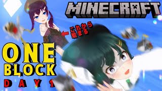 【マイクラ】１ブロックしかない世界でぼくたちは【パレプロ/鬼多見アユム・常磐カナメ】#ばぶず1ブロック