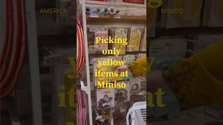 Adding only yellow items to cart at miniso #shorts #addtocart #shopping #shoppingcart #yellow