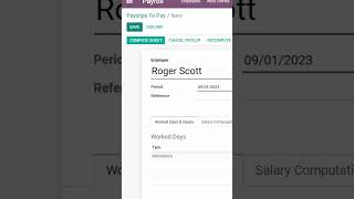 Create Payslip of an Employee #shorts #youtubeshorts #odoo #odooapps
