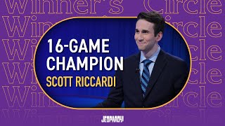 Scott Riccardi: 16-day super-champion | Winners Circle | JEOPARDY!
