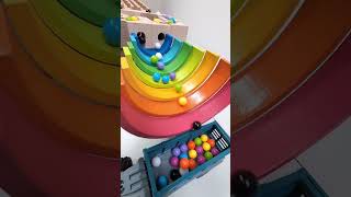 marble Run Race ASMR #238 Wooden Wave Course Colorful Marbles #marblerun #marblerunrace #asmr