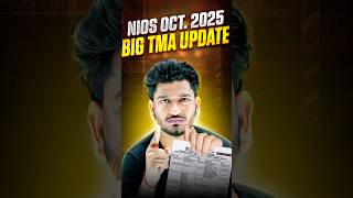 NIOS Big Latest Updates October 2025 TMA | TMA Guidelines #nios