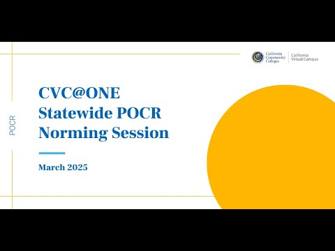 March 2025 POCR Norming Session
