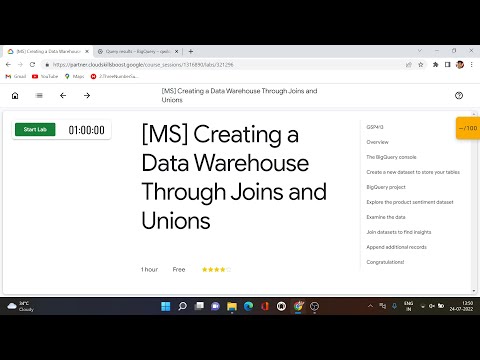 Creating a Data Warehouse Through Joins and Unions | Qwiklabs