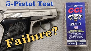 CCI Uppercut .22 LR Defensive Ammo 5-Gun Review - I'm Not Impressed - Jacketed Hollow Point