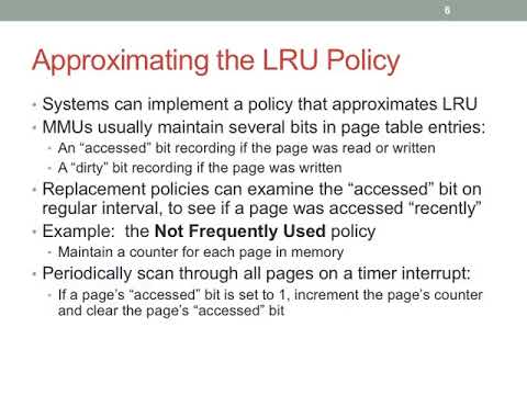 Lecture 21 More page replacement policies Fa2017
