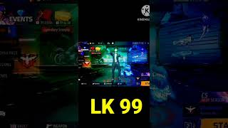 FREE FIRE LK 99 SHORT VIDEO #youtube #freefire #shorts #lk99😉😉