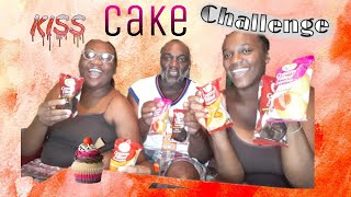 KISS CAKE CHALLENGE||LIFE WITH ROSE ANNE #kisscake #yummy