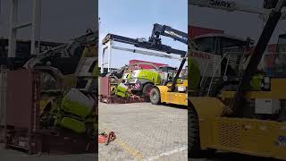 Container special forklift loading process- Good tools and machinery make work easy
