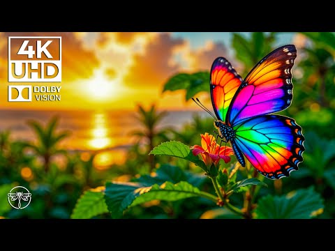 Green Harmony 4K 🦋🌱 | Butterfly Moments & Soothing Piano in Nature’s Embrace