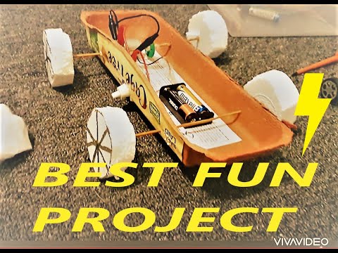 DIY kids car with battery and dc motor