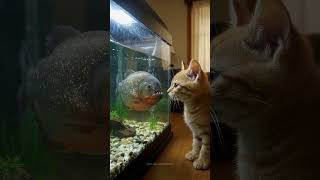 Shocking! The Kitten Can't Even Look at the Fish