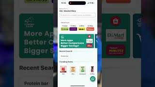 Compare your items price from a single app. #blinkit #zepto #swiggy #instamart #quick #compare
