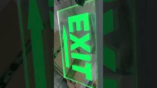 Exit Led emergency exit sign with battery backup contact 9290435399 # fire safety sign #exitsign