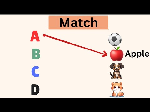 ABCD matching | lkg class english Worksheets  | match the letters with pictures | Alphabets abc song