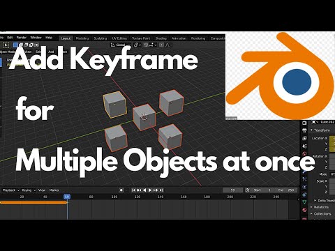 How to add Keyframe for multiple objects in blender 2.9