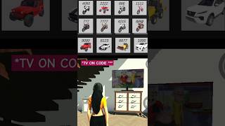 Tv on cheat codes indian bike driving 3d update 😱❤️‍🔥 #shorts #indianbikedriving3d #cheatcodes