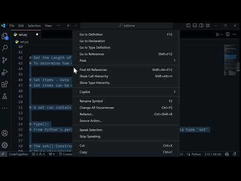 Python Sets || Access Set Items || Add Set Items || Remove Set Items || Loop Sets || Set Methods ||
