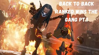 Back to Back Ranked Wins the Gang Pt.1 | Apex Legends Ranked Gameplay Highlights (Season 10)