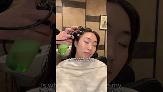 Getting a 15 step scalp treatment in Korea?!!!😱 #korea #spa #headspa #scalptreatment