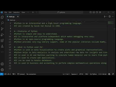 Introduction to PYTHON  ||  Models || First code in Python