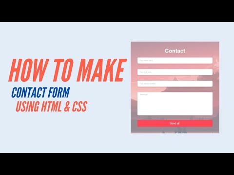 How to make contact form using Html&Css
