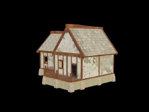 Low Poly Medieval House | 3DHEVEN