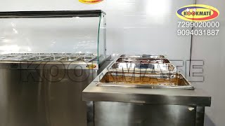 Hot service counter / Hot Bain marie / Food warmer - Factory price - kitchen equipment manufacturer.