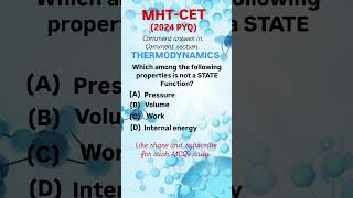 || Thermodynamics MHT CET Chemistry 2024 MCQ||#yomeds #mhtcetmcq #physics #class12th #viralvideo
