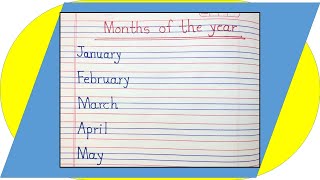 Months of the Year with Spellings | Learn 12 Months of the Year