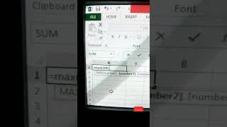 Max Formula in Excel #excel #shorts #trending #viral #education #computer