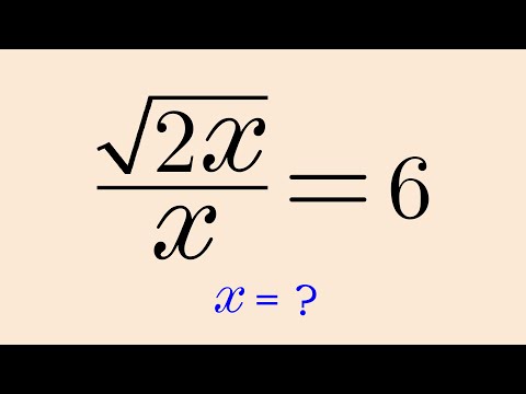 Nice Square Root Algebra Equation