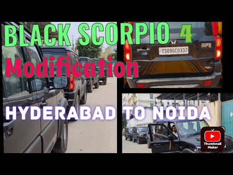 #BLACK SCORPIO MODIFICATION 🚗 के लिए भेजा #Noida Sector 63 Hyderabad से पहुंच गई Gurgaon #transport