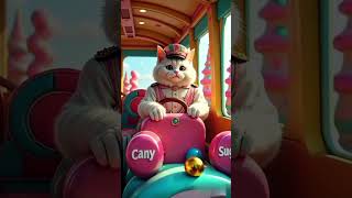 🚂 Conductor Cat's Takes the Wheel 🐱 #CatEngineer #TrainAdventure #FunnyCat #WhiskersOnTrack