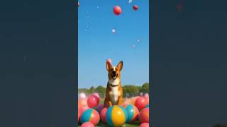 “Man Kicks Balloon Pyramid, Unleashes Real Cartoon Dog | Pixar-Style Animation”
