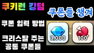 '쿠키런: 킹덤' 쿠폰입력 방법과 입력 가능 쿠폰들 정리(설명란 참고▼) [겜생] 소셜 수집 RPG 모바일게임