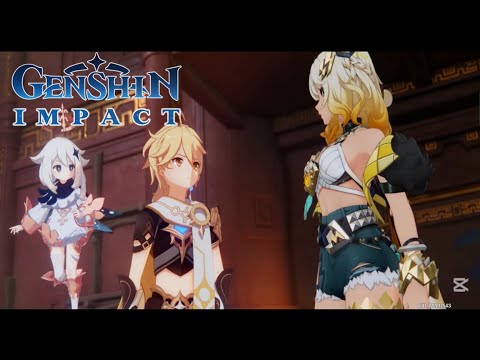 Xilonen Quest Final Cutscene - Aether and Xilonen Cutscene Genshin Impact||Gaming With UBBI