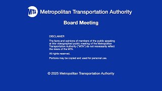 MTA Board Meeting - 7/30/2025