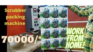 stainless steel scrubber packing machine || raw material || usage guide