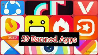 Tiktok ban |  Logos and names of 59 banned Apps | Government of India ban 59 Apps