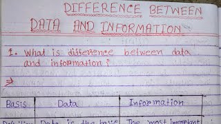 Difference between data and information|data vs Information|data or information ke bich antar|data