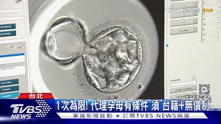 免海外求子! 代理孕母「限1次+無償制」拚合法｜TVBS新聞 @TVBSNEWS01